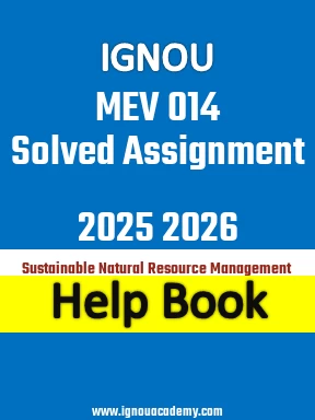 IGNOU MEV 014 Solved Assignment 2025 2026
